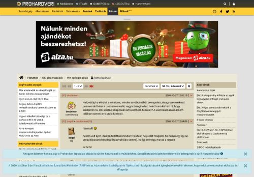 
                            13. Win xp login ablak - PROHARDVER! Hozzászólások