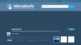 
                            9. Win10PE SE Alternatives and Similar Software - AlternativeTo.net