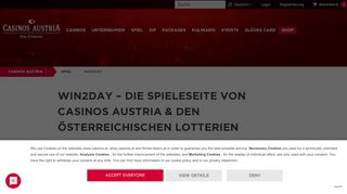 
                            2. Win2Day | Spiel | Casinos Austria