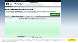 
                            5. win32k.sys - bluescreen - windows7 PC Hardware & Treiber