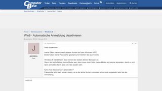 
                            1. Win8 - Automatische Anmeldung deaktivieren | ComputerBase Forum