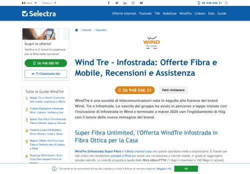 
                            8. Wind-Infostrada: servizio clienti, offerte, area clienti - Selectra