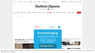 
                            12. Windbranche aktuell: News der FAZ zur Windkraft