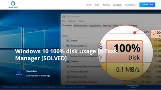 
                            3. Windows 10 100% disk usage in Task Manager [SOLVED] - Driver Easy