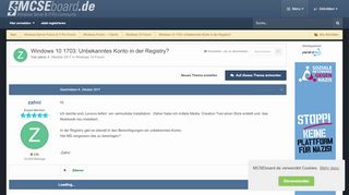 
                            1. Windows 10 1703: Unbekanntes Konto in der Registry? - Windows 10 ...