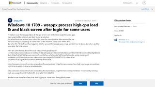 
                            1. Windows 10 1709 - wsappx process high cpu load & and black screen ...