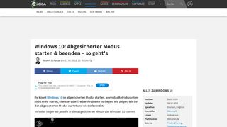 
                            10. Windows 10: Abgesicherter Modus starten & beenden – so geht's ...