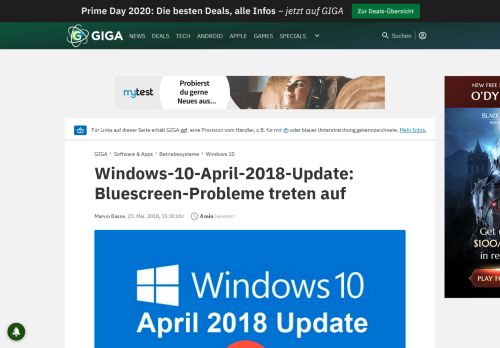 
                            5. Windows-10-April-2018-Update: Häufige Probleme und deren Lösung ...