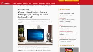 
                            9. Windows 10: April Update für Avast-Nutzer gestoppt - Lösung für ...