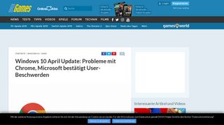 
                            6. Windows 10 April Update: Probleme mit Chrome, Microsoft bestätigt ...