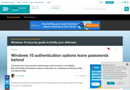 
                            1. Windows 10 authentication options leave passwords behind