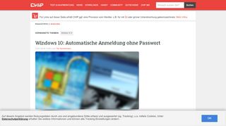 
                            1. Windows 10: Automatische Anmeldung ohne Passwort - CHIP