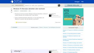 
                            9. Windows 10: Benutzer abmelden oder wechseln - TechFrage