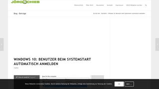 
                            1. Windows 10: Benutzer beim Systemstart automatisch anmelden ...