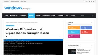 
                            4. Windows 10 Benutzer und Eigenschaften anzeigen lassen