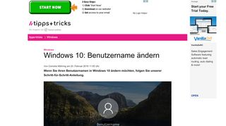 
                            10. Windows 10: Benutzername ändern - Heise