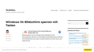 
                            7. Windows 10: Bildschirm sperren mit Tasten - TechMixx