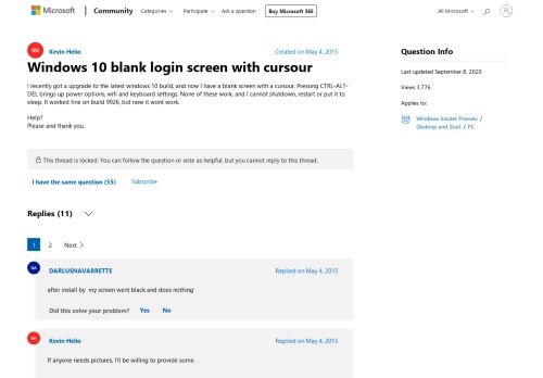 
                            1. Windows 10 blank login screen with cursour - Microsoft Community