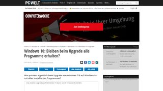 
                            13. Windows 10: Bleiben beim Upgrade alle Programme erhalten? - PC ...