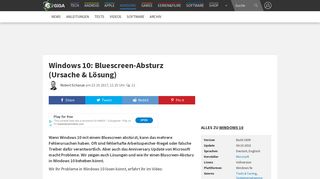 
                            8. Windows 10: Bluescreen-Absturz (Ursache & Lösung) – GIGA