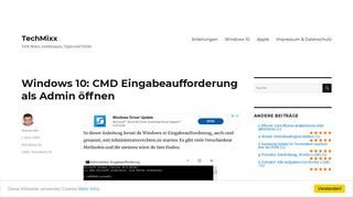 
                            3. Windows 10: CMD Eingabeaufforderung als Admin öffnen - TechMixx