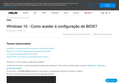 
                            10. Windows 10 - Como aceder à configuração de BIOS? | Suporte Oficial ...