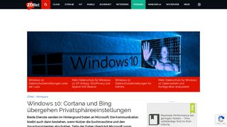 
                            11. Windows 10: Cortana und Bing übergehen Privatsphäreeinstellungen ...
