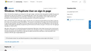 
                            2. Windows 10 Duplicate User on sign-in page - Microsoft Community