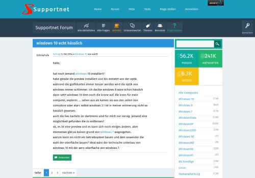 
                            3. windows 10 echt hässlich - Supportnet Forum