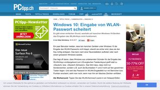 
                            4. Windows 10: Eingabe von WLAN-Passwort scheitert - PCtipp.ch