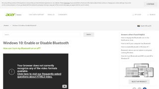 
                            13. Windows 10: Enable or Disable Bluetooth - Acer Logo