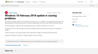
                            13. Windows 10 February 2018 update is causing problems - Microsoft ...