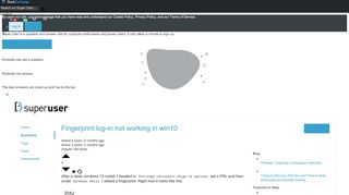 
                            13. windows 10 - Fingerprint log-in not working in win10 - Super User