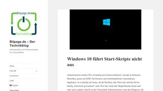 
                            4. Windows 10 führt Start-Skripte nicht aus - Bitpage.de - Der Technikblog