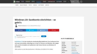 
                            9. Windows 10: Gastkonto einrichten – so geht's – GIGA