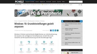 
                            6. Windows 10: Grundeinstellungen gezielt anpassen - PC-WELT