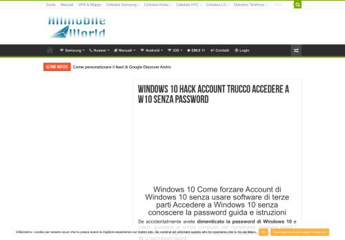 
                            8. Windows 10 hack account Trucco Accedere W10 senza password