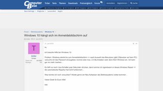 
                            4. Windows 10 hängt sich im Anmeldebildschirm auf | ComputerBase Forum