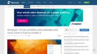
                            5. Windows 10 has a hidden new calendar and clock, here is how to ...
