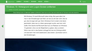 
                            8. Windows 10: Hintergrund vom Logon-Screen entfernen - kaiserkiwi