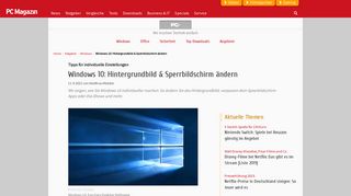 
                            9. Windows 10: Hintergrundbild & Sperrbildschirm ändern - PC Magazin