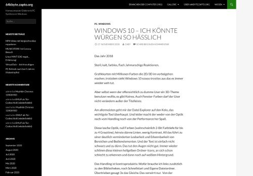 
                            7. Windows 10 – Ich könnte würgen so häßlich | 64kByte.zapto.org