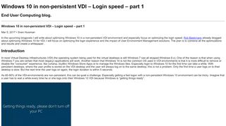 
                            3. Windows 10 in non-persistent VDI – Login speed – part 1 ...