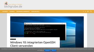 
                            8. Windows 10: integrierten OpenSSH Client verwenden - techgrube.de