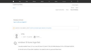
                            2. windows 10 itunes login fails - Apple Community