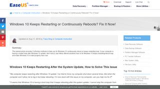 
                            4. Windows 10 Keeps Restarting/Continuously Reboots? Fix It Now ...