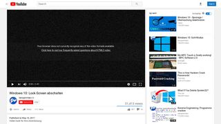
                            11. Windows 10: Lock-Screen abschalten - YouTube