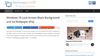 
                            7. Windows 10 Lock Screen Black Background and no Wallpaper [Fix ...
