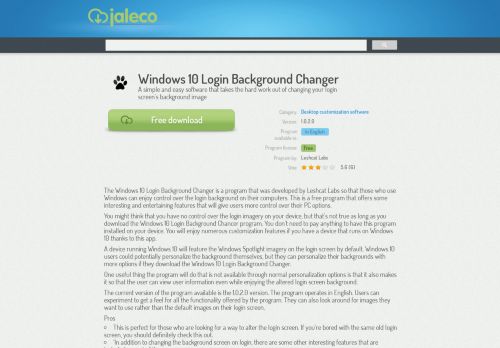 
                            13. Windows 10 Login Background Changer - Free Download