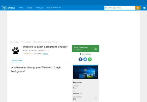 
                            5. Windows 10 Login Background Changer (Windows ... - Softonic